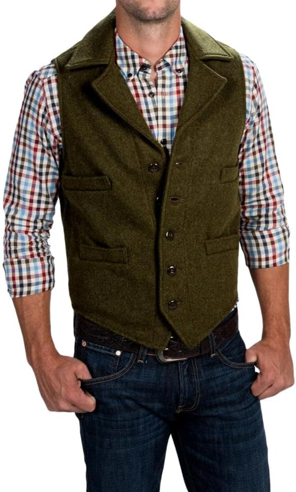 Filson Mackinaw Wool Western Vest Forest Green, Forest Green